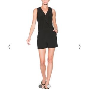 White House Black Market Black Shorts Romper
